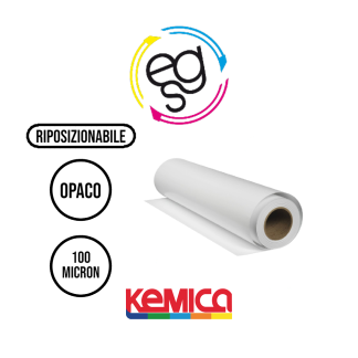 PVC Monomerico Bianco Opaco Riposizionabile - 100my 1,52 x 50mt